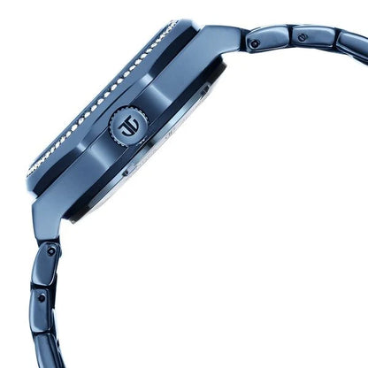 Titan Unending Beauty Automatic Blue Dial Analog Stainless Steel Strap watch for Women ns95177qm01