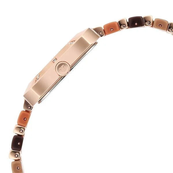 Titan Glitz Rose Gold Dial Analog Metal Strap watch for Women ns95208wd01
