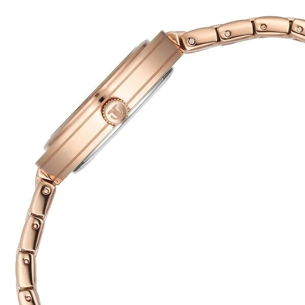 Titan Purple Abstract Quartz Analog Rose Gold Stainless Steel Strap for Women 95231wm01