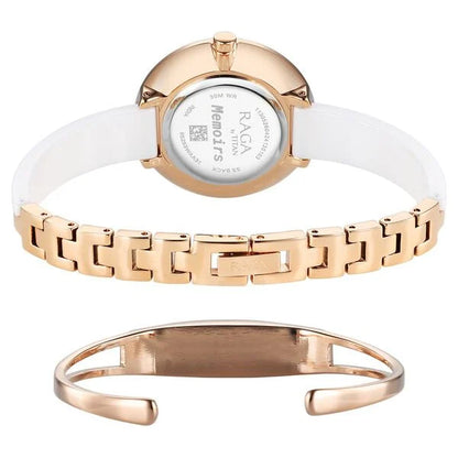Titan Raga Memoirs Quartz Analog Mother Of Pearl Dial With White Ceramic Strap Watch For Women nu95253kd01f