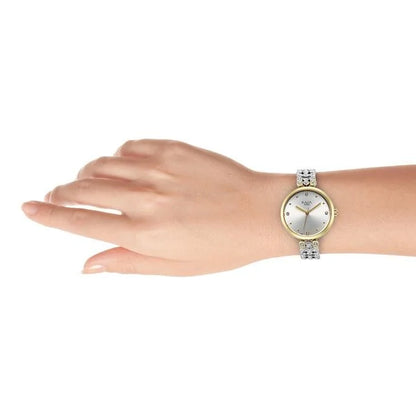 Titan Raga Showstopper Quartz Analog Silver Dial Metal Strap Watch for Women nu95262bm01