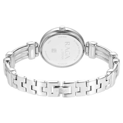 Titan Raga Showstopper Quartz Analog Silver Dial Metal Strap Watch for Women nu95263sm01 Women's Watch