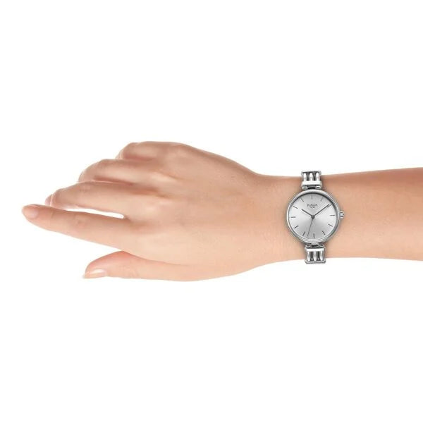 Titan Raga Showstopper Quartz Analog Silver Dial Metal Strap Watch for Women nu95263sm01 Women's Watch