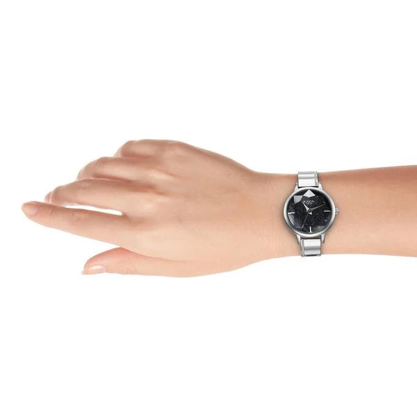 Titan Raga Showstopper Quartz Analog Blue Dial Silver Metal Strap Watch For Women nu95267sm01 Women's Watch