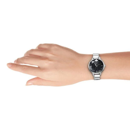 Titan Raga Showstopper Quartz Analog Blue Dial Silver Metal Strap Watch For Women nu95267sm01 Women's Watch