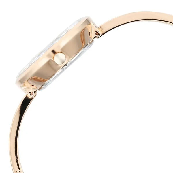 Titan Raga Showstopper Quartz Analog Silver Dial Rose Gold Metal Strap Watch For Women nt95271wm02