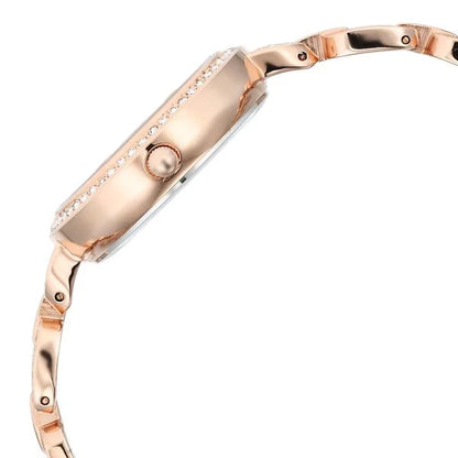 Titan Raga Showstopper Quartz Analog Mother Of Pearl Dial Rose Gold Metal Strap Watch For Women nu95272wm01