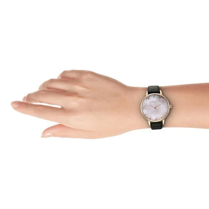 Titan Raga Showstopper Quartz Analog Mother Of Pearl Dial Leather Strap Watch for Women nu95274wl01