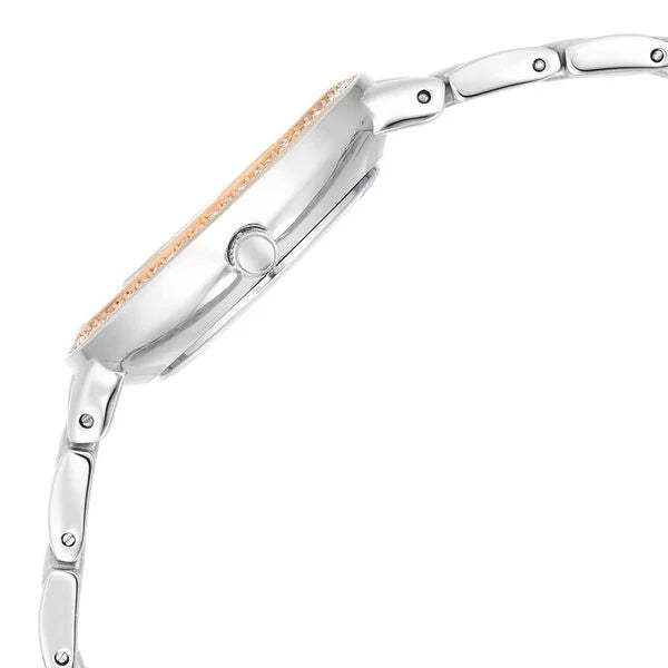 Titan Raga Showstopper Quartz Analog Silver Round Dial Two Toned Metal Strap Watch For Women nt95282km01