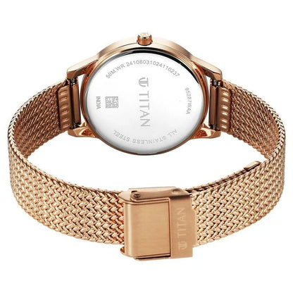 Titan Titan Timeless Urban Quartz Analog Silver Dial Metal Strap Watch For Women nu95287wm01