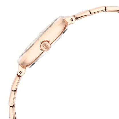 Titan Horizon Quartz Analog Rose Gold Dial Stainless Steel Strap Watch For Women nu95296wm01