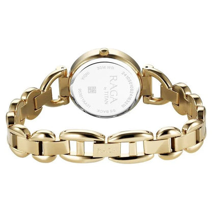 Titan Raga Showstopper Quartz Analog Green Dial Metal Strap Watch For Women nu95301ym01 Women's Watch