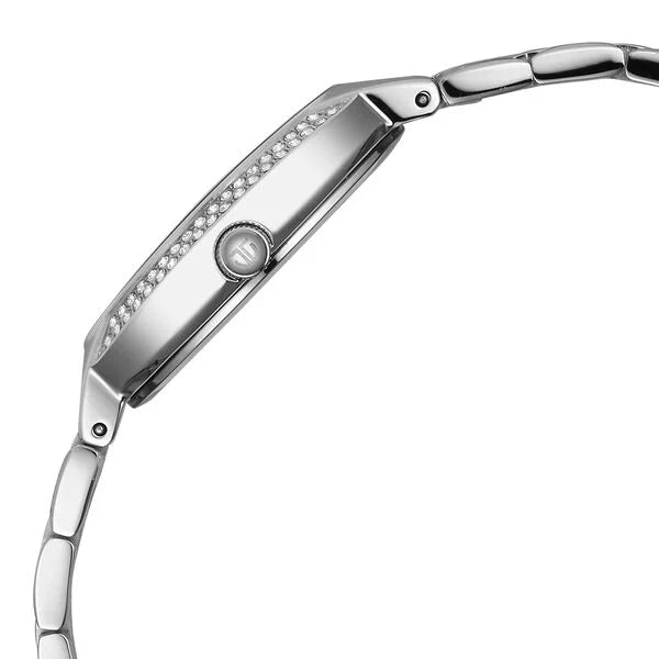 Titan Metro Quartz Analog Silver Dial Stainless Steel Strap Watch For Women nu95304sm01