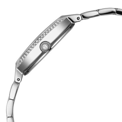 Titan Metro Quartz Analog Silver Dial Stainless Steel Strap Watch For Women nu95304sm01