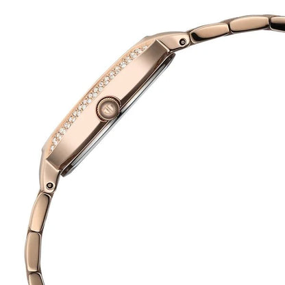 Titan Metro Quartz Analog Rose Gold Dial Stainless Steel Strap Watch For Women nu95304wm01 Women's Watch