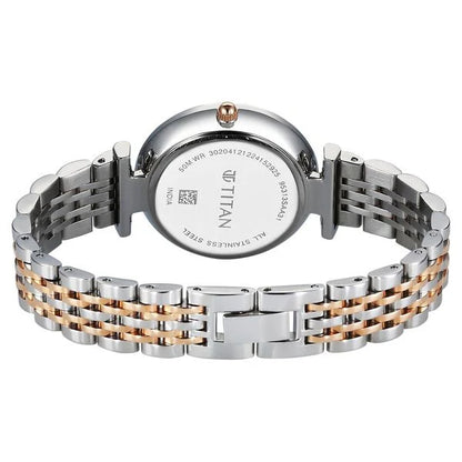 Titan Workmode Quartz Analog Silver Dial Metal Strap watch For Women nu95313km01