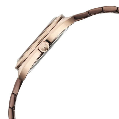 Titan Glamour Quartz Analog Brown Dial Brown Stainless Steel Strap Watch For Women nu95317km01 Women's Watch