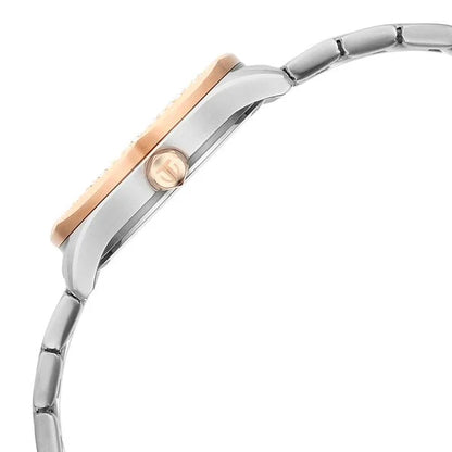 Titan Glamour Quartz Analog with Date Silver Dial Two Toned Stainless Steel Strap Watch For Women 95326km01
