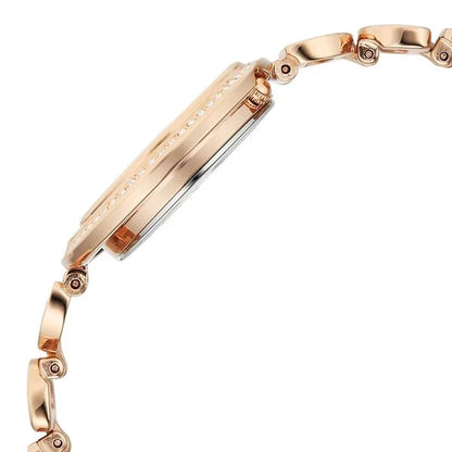 Titan Raga Glimmers Quartz Analog Mother of Pearl Dial Rose Gold Metal Strap Watch For Women nu95329wm01f