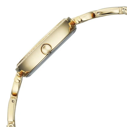 Titan Raga Showstopper Quartz Analog Green Dial Golden Metal Strap Watch For Women nu95345ym01