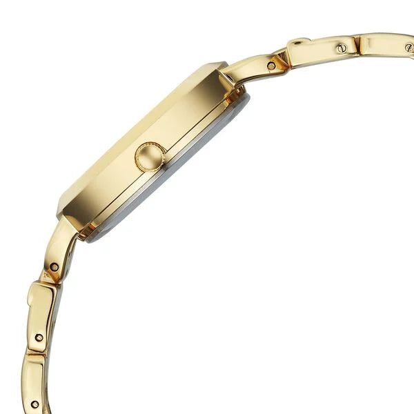 Titan Raga Showstopper Quartz Analog Silver Dial Golden Metal Strap Watch For Women nu95349ym01