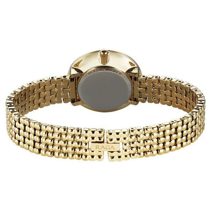 Titan Raga Showstopper Quartz Analog Champagne Dial Metal Strap Watch For Women nu95350ym01