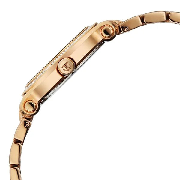 Titan Purple Glamour Quartz Analog Silver Dial Rose Gold Stainless Steel Strap Watch For Women 95359wm01