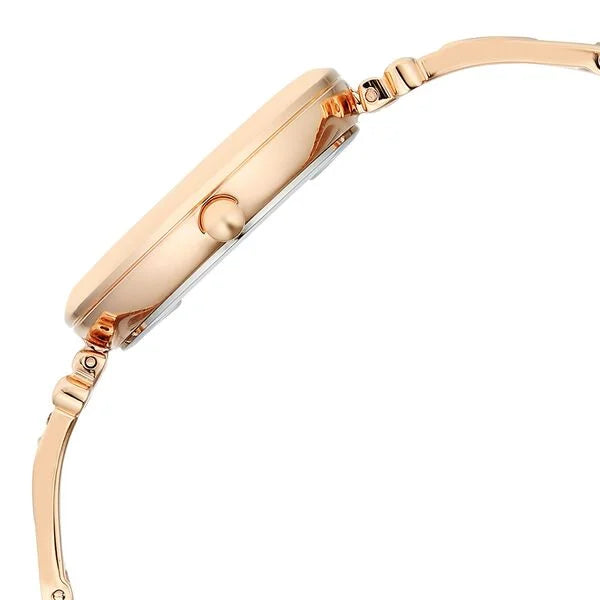Titan Raga Glimmers Quartz Analog Mother of Pearl Dial Rose Gold Metal Strap Watch For Women nu95363wm01