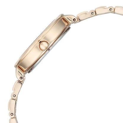 Titan Raga Spotlight Quartz Analog Mother of Pearl Dial Rose Gold Metal Strap Watch For Women