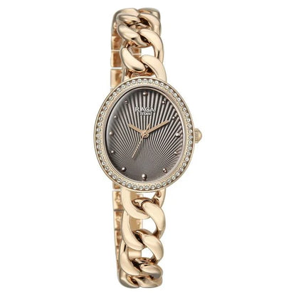 Titan Raga Spotlight Quartz Analog Grey Dial Rose Gold Metal Strap Watch For Women 95429wm01