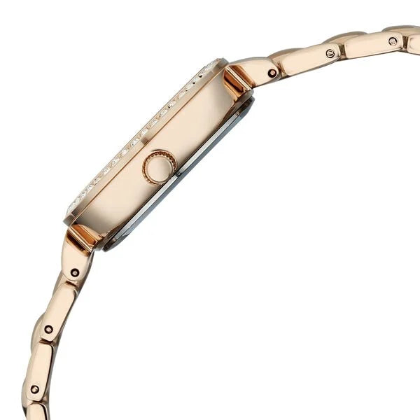 Raga Showstopper Quartz Analog Silver Dial Rose Gold Metal Strap Watch For Women