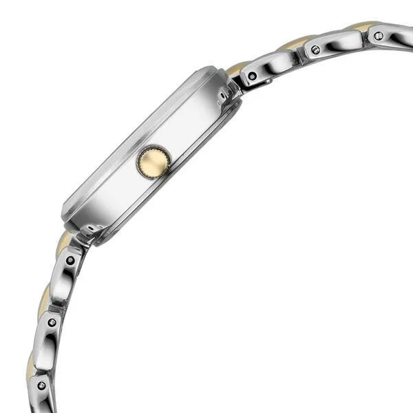 Raga Showstopper Quartz Analog Mother of Pearl Dial Two Toned Metal Strap Watch For Women 95461bm01