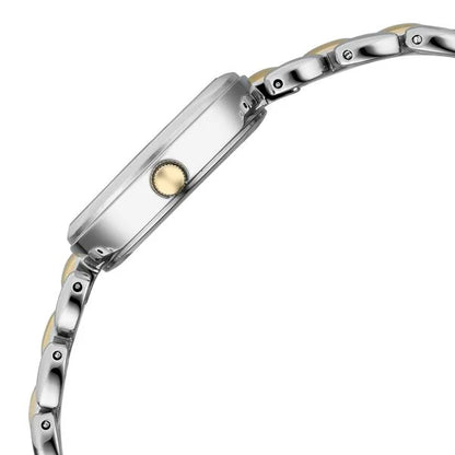 Raga Showstopper Quartz Analog Mother of Pearl Dial Two Toned Metal Strap Watch For Women 95461bm01