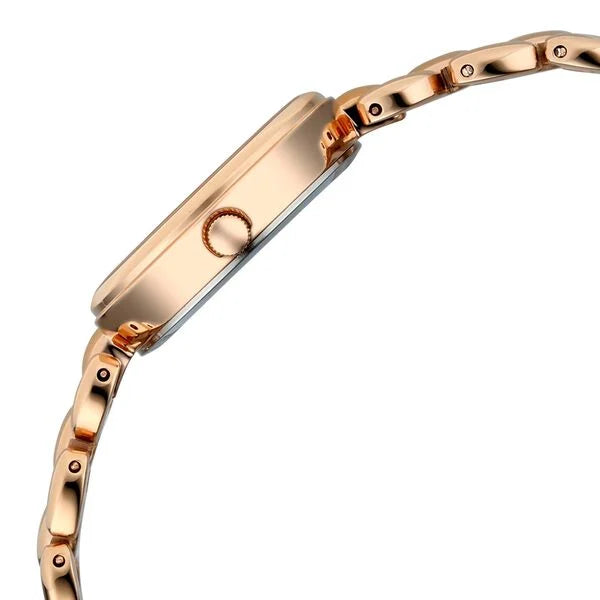 Raga Showstopper Quartz Analog Mother of Pearl Dial Rose Gold Metal Strap Watch For Women 95461wm01