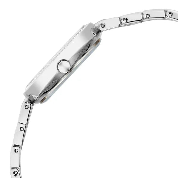 Raga Showstopper Quartz Analog Mother of Pearl Dial Silver Metal Strap Watch For Women 95463sm01