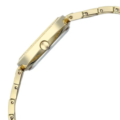 Raga Showstopper Quartz Analog Mother of Pearl Dial Golden Metal Strap Watch For Women 95463ym01