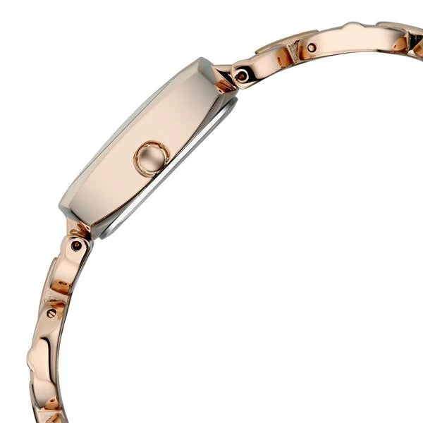 Raga Showstopper Quartz Analog Mother of Pearl Dial Rose Gold Metal Strap Watch For Women 95481wm01