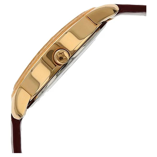 Xylys Swiss Analog Brown Leather Strap and Mother of Pearl Dial Watch For Women NF9728WL02