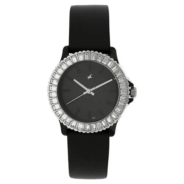 Fastrack Quartz Analog Black Dial Plastic Strap Watch for Girls NS9827PP02