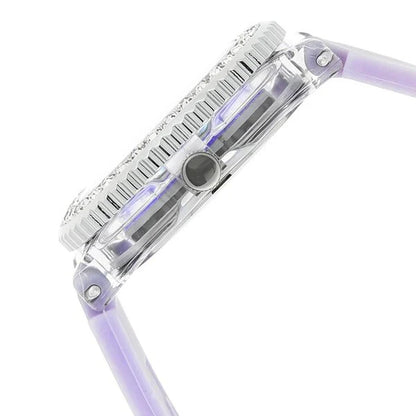 Fastrack Quartz Analog Purple Dial Plastic Strap Watch for Girls NK9827PP16