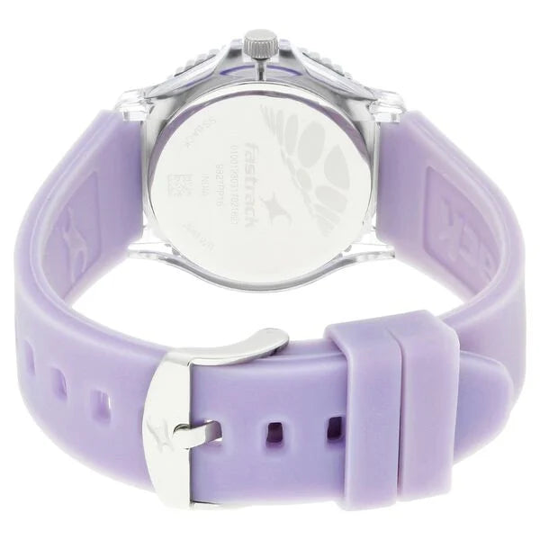 Fastrack Quartz Analog Purple Dial Plastic Strap Watch for Girls NK9827PP16