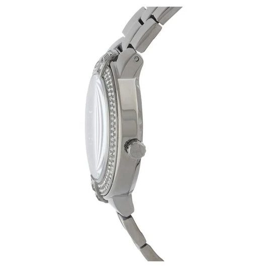 Titan Quartz Analog with Day and Date Grey Dial Stainless Steel Strap Watch for Women nf9967qm01j