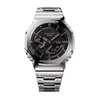 G-Shock Men Quartz Black Dial Analog-Digital Stainless Steel Watch G1638