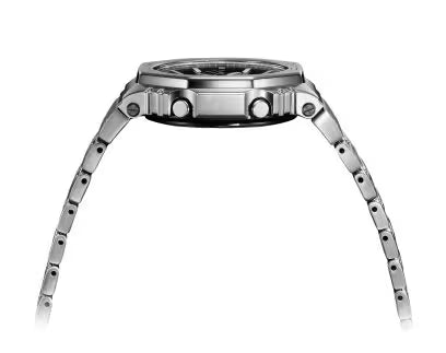 G-Shock Men Quartz Black Dial Analog-Digital Stainless Steel Watch G1638