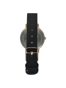 TIMEX Fashion Women Quartz Black Dial Analog Leather Watch TWEL19101