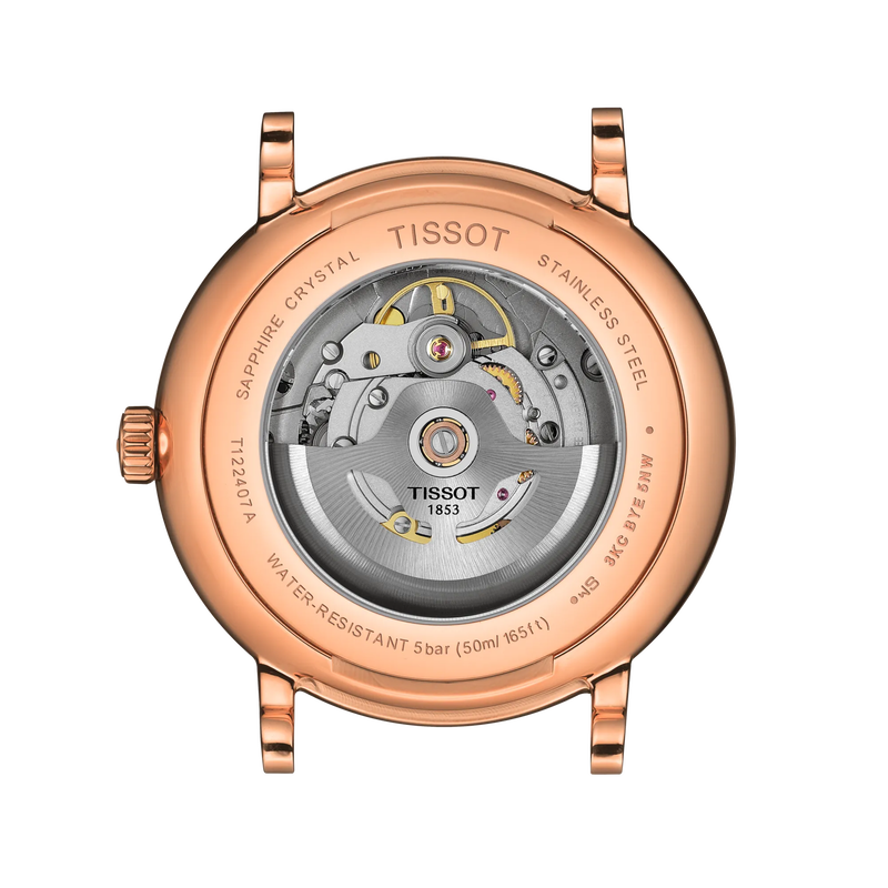 Tissot Carson Men Automatic Silver Dial Analog Leather Watch T1224073603300