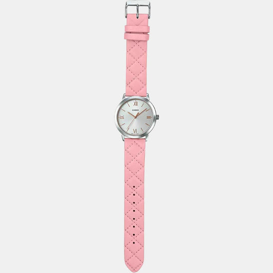 Enticer Women Quartz Silver Dial Analog Leather Watch A1483