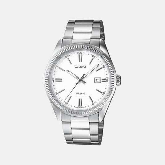 Enticer Men Quartz White Dial Analog Stainless Steel Watch A1539