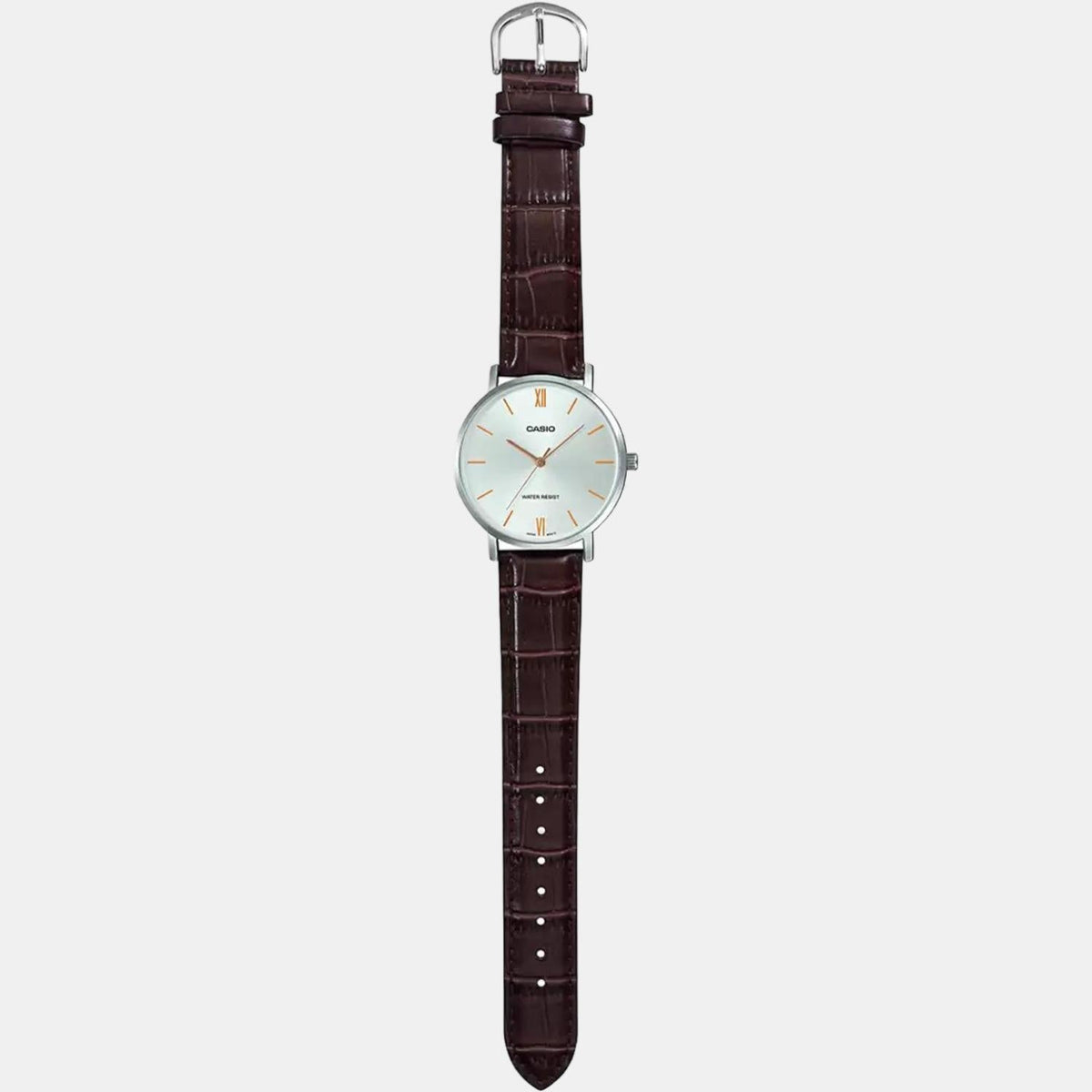Enticer Men Quartz Silver Dial Analog Leather Watch A1618