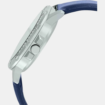 Casio Enticer Men Quartz Blue Dial Analog Leather Watch A1737